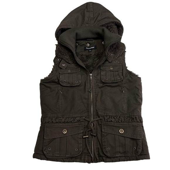 Coffee Shop Vest Size Medium
Olive Green Fleece Lined Snap Button Utility NWT - Picture 3 of 17